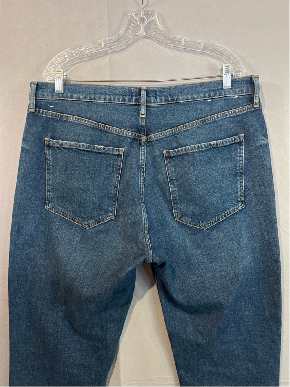 Agolde Riley Crop Jeans Women’s 33 Blue High Rise Straight Leg A056-1858 - Picture 6 of 13